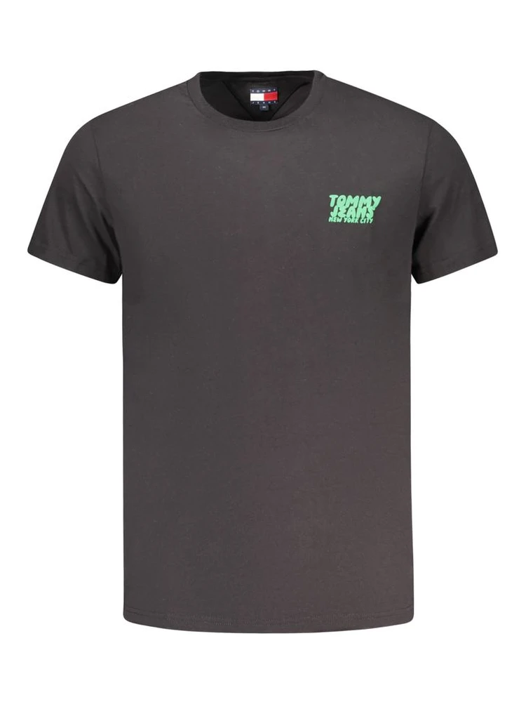 Black Cotton Men T-Shirt