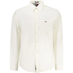 White Cotton Men Shirt