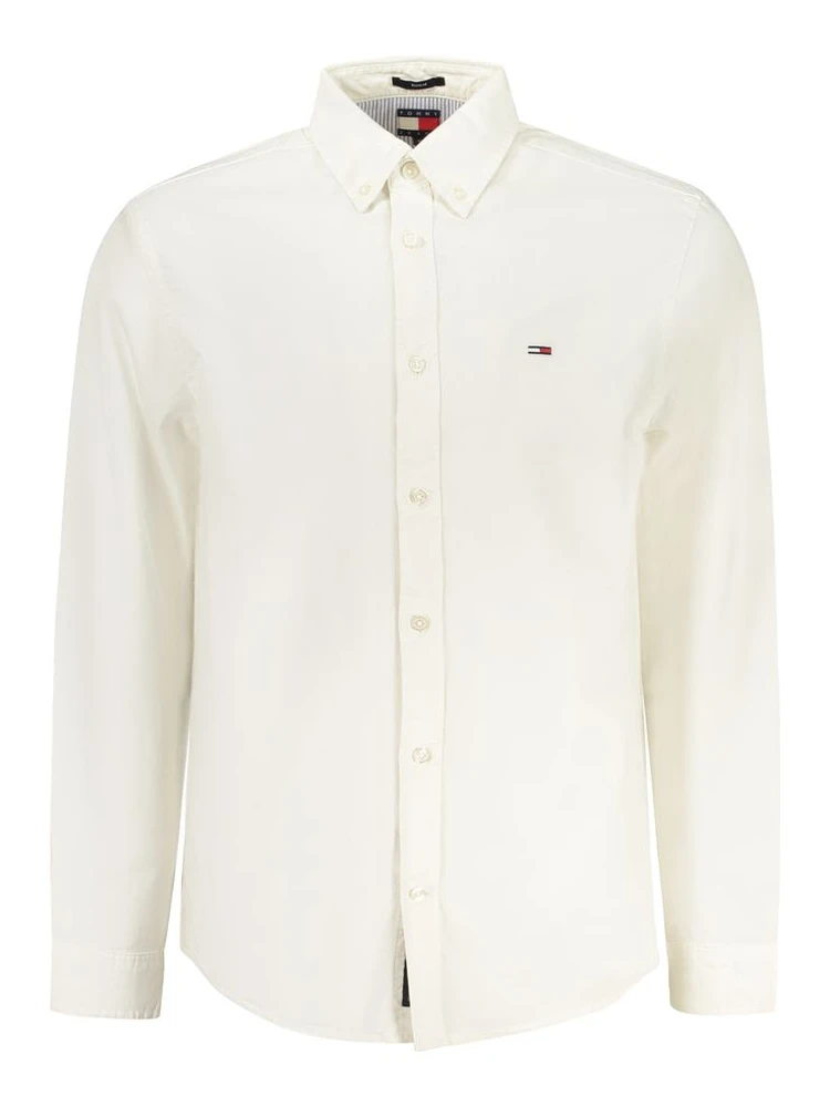 White Cotton Men Shirt