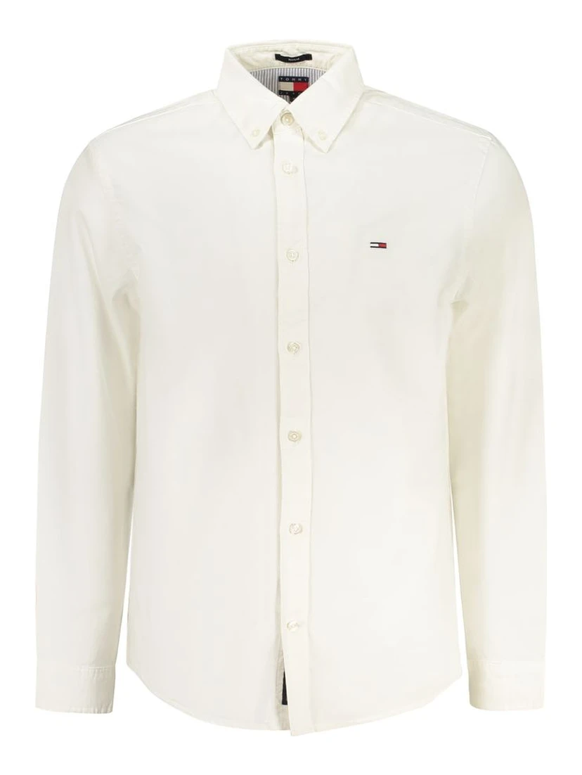 White Cotton Men Shirt