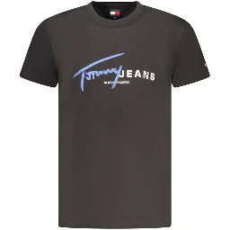 Black Cotton Men T-Shirt