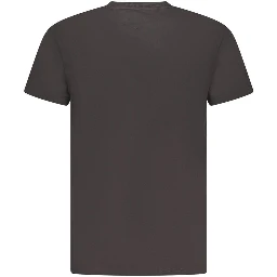 Black Cotton Men T-Shirt