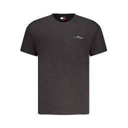 Black Cotton Men T-Shirt