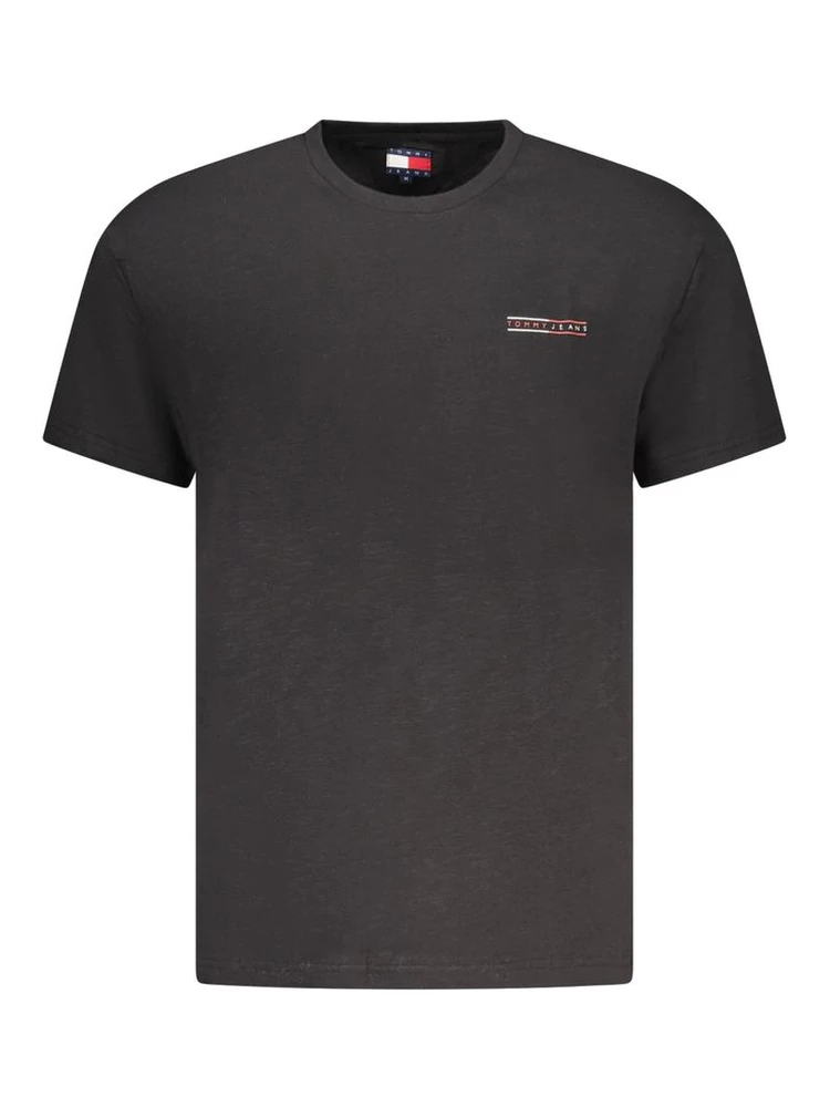 Black Cotton Men T-Shirt