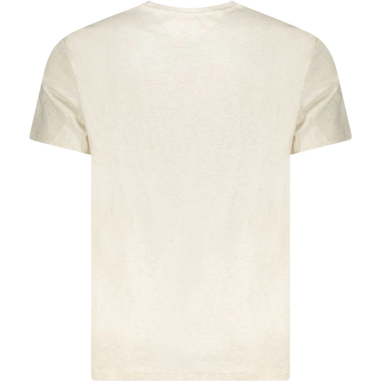 Beige Cotton Men T-Shirt