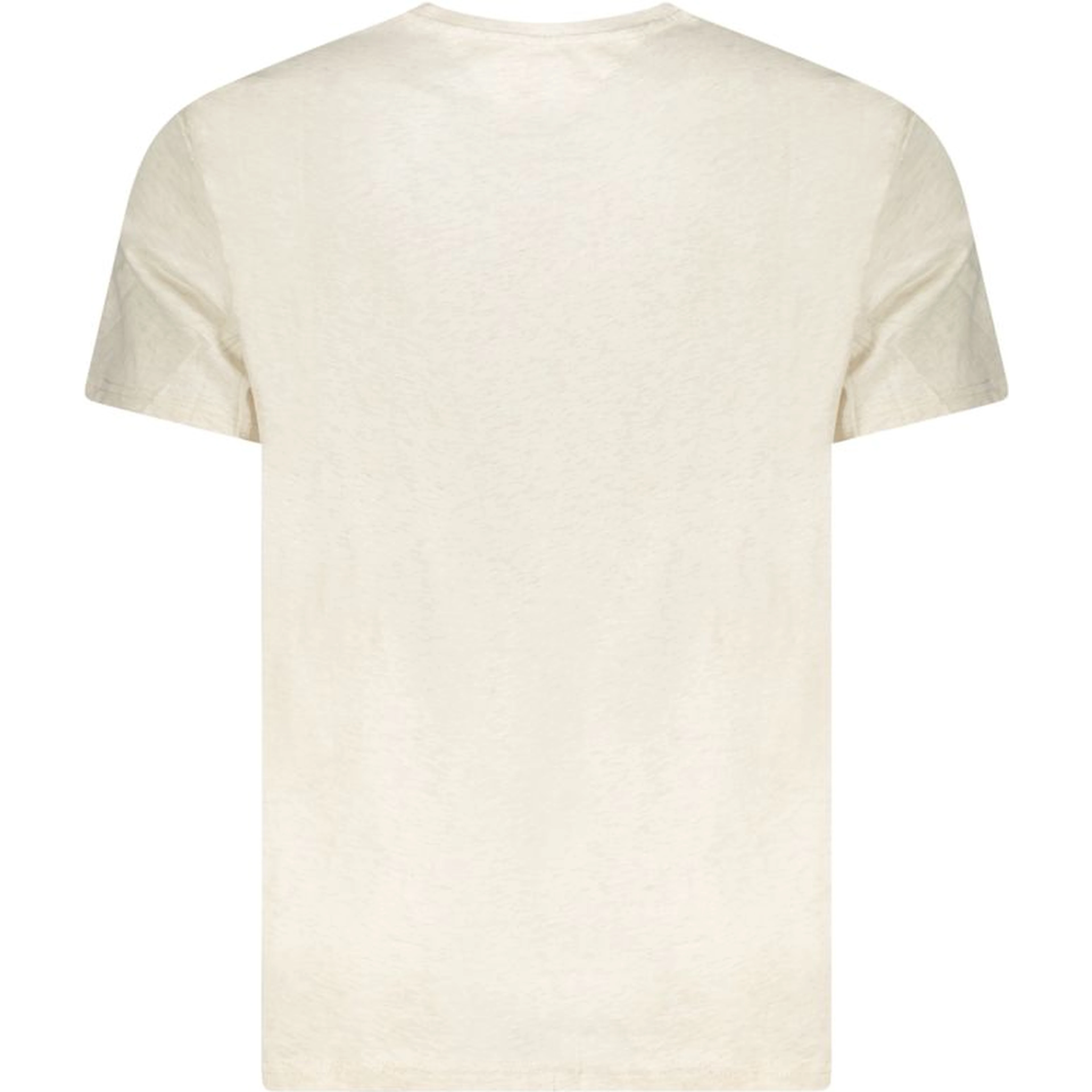 Beige Cotton Men T-Shirt