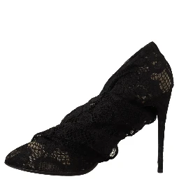 Black Stretch Socks Taormina Lace Boots Shoes