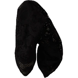 Black Stretch Socks Taormina Lace Boots Shoes