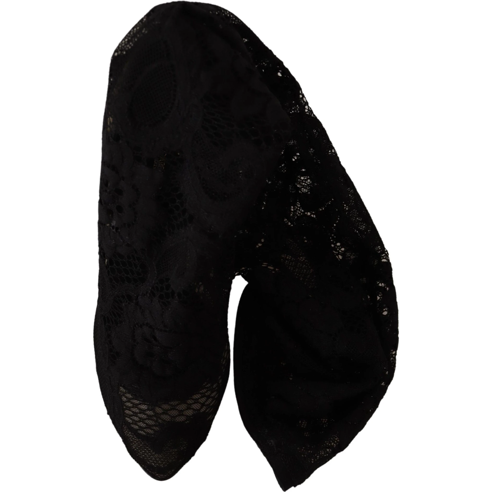 Black Stretch Socks Taormina Lace Boots Shoes