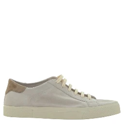 Cream White Leather Sneakers