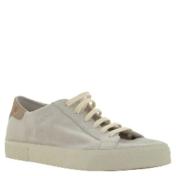 Cream White Leather Sneakers