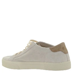 Cream White Leather Sneakers