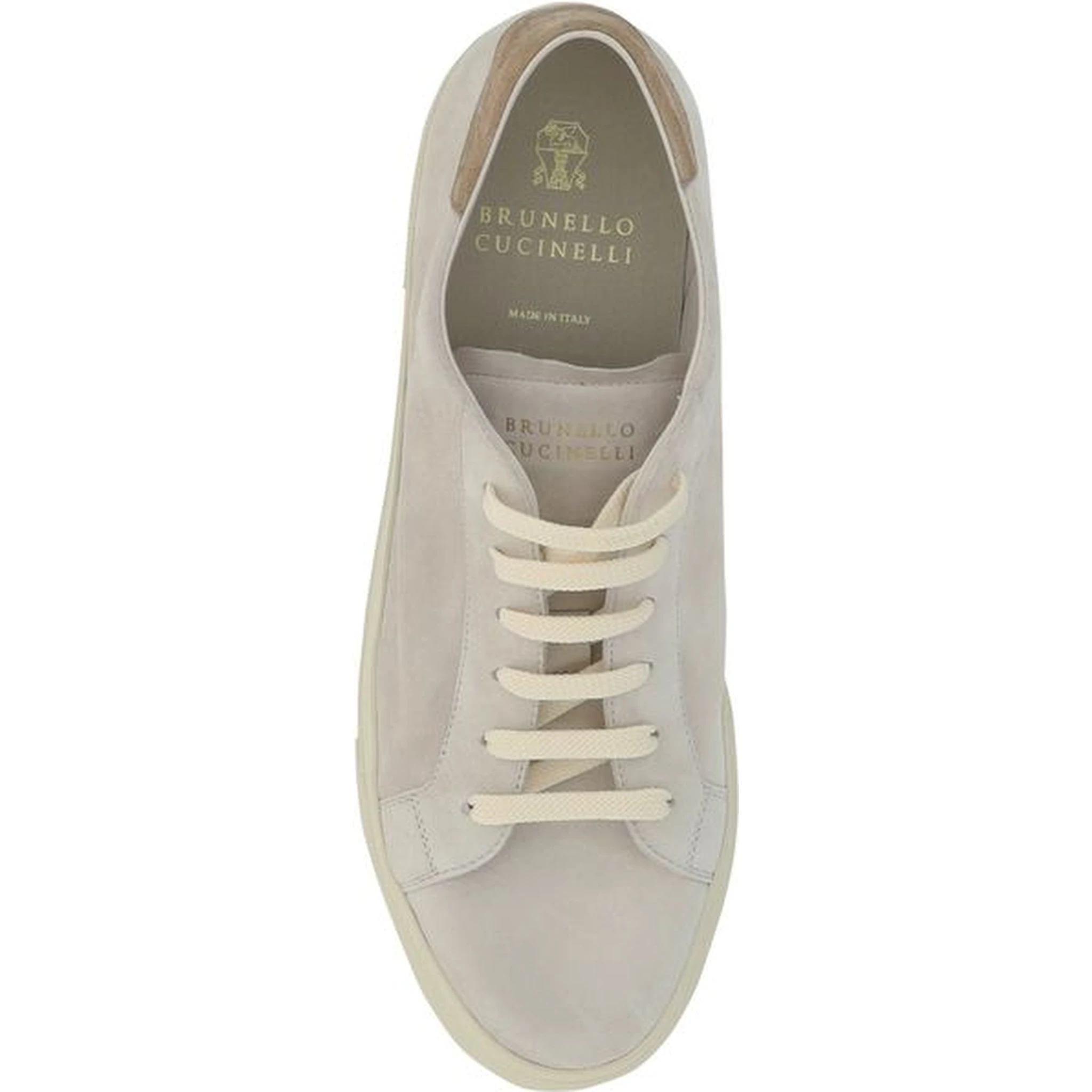 Cream White Leather Sneakers