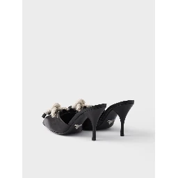 Black Nappa Leather Rope Detail  Sandals