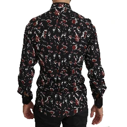 Black Musical Instrument Slim fit Shirt