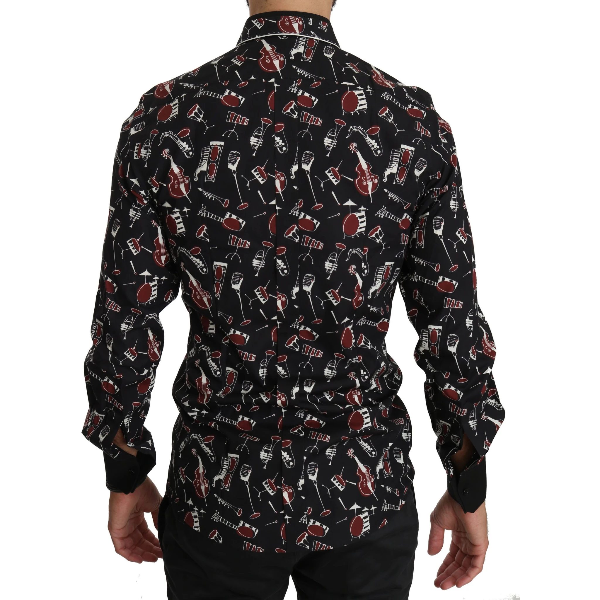 Black Musical Instrument Slim fit Shirt