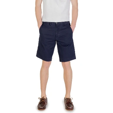 Blue Cotton Bermuda Shorts