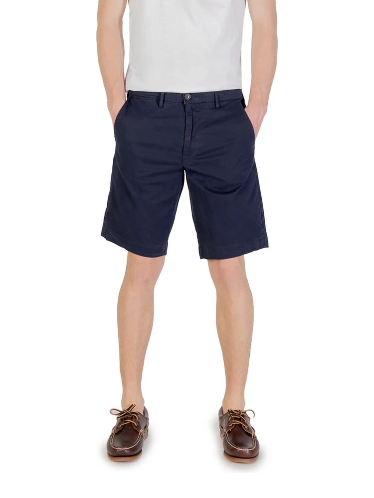 Blue Cotton Bermuda Shorts