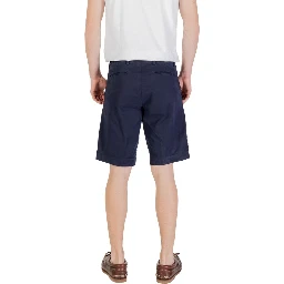 Blue Cotton Bermuda Shorts