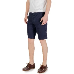 Blue Cotton Bermuda Shorts