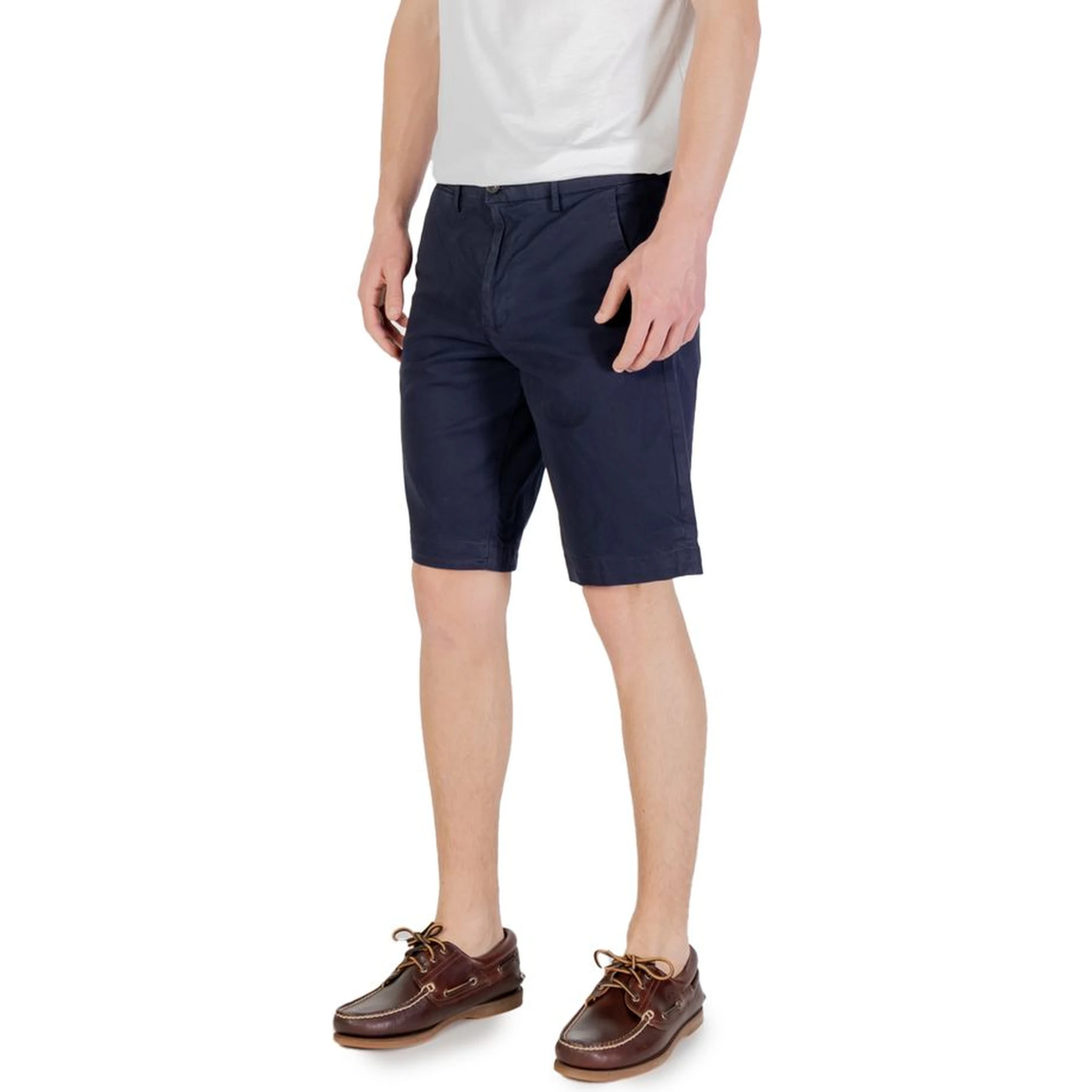 Blue Cotton Bermuda Shorts