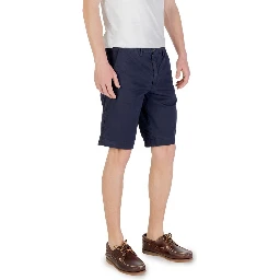 Blue Cotton Bermuda Shorts