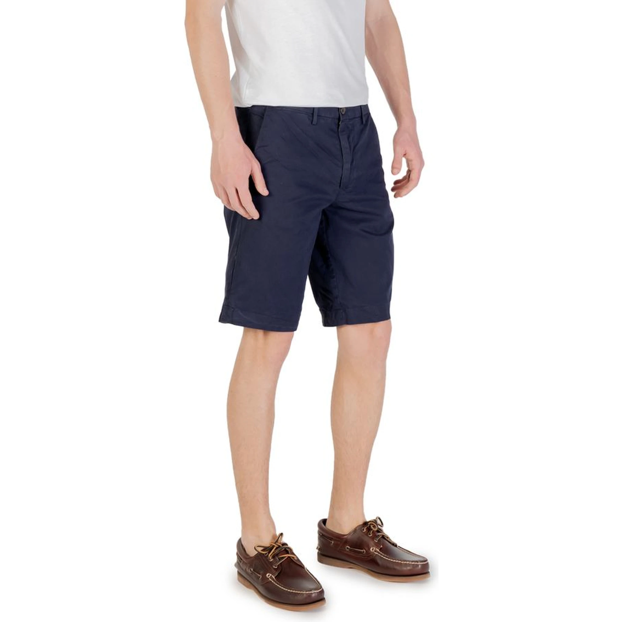 Blue Cotton Bermuda Shorts