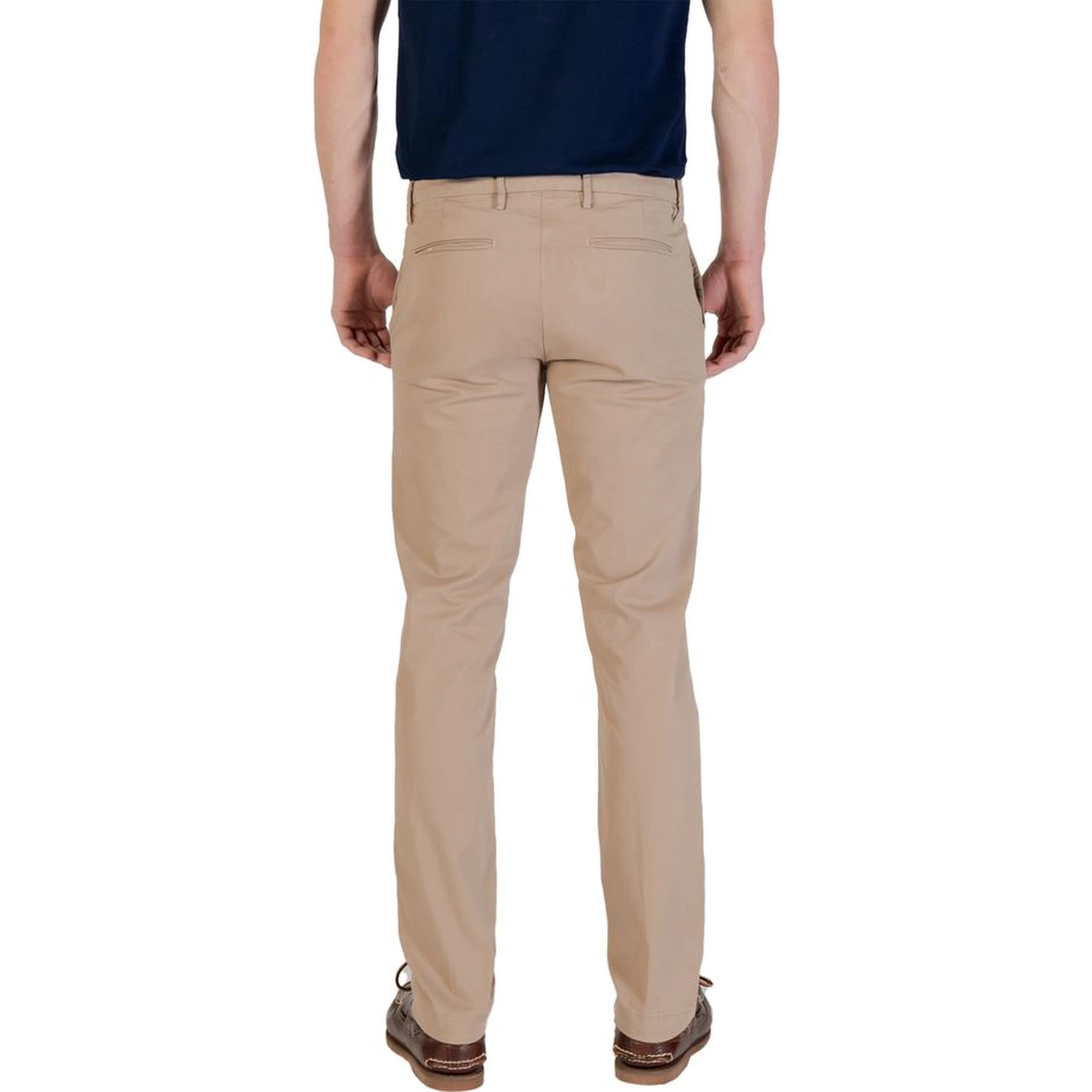 Beige Cotton Skinny Pants