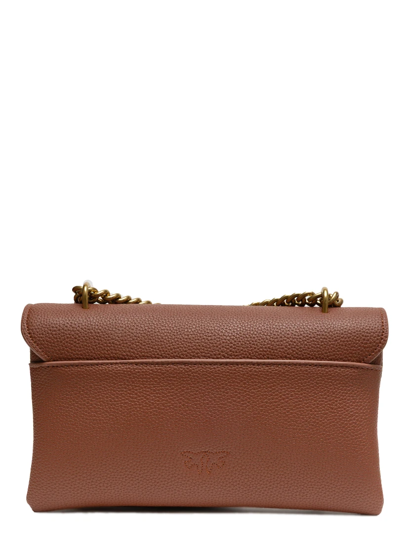 Brown Leather Love Boucle Riga Shoulder Bag