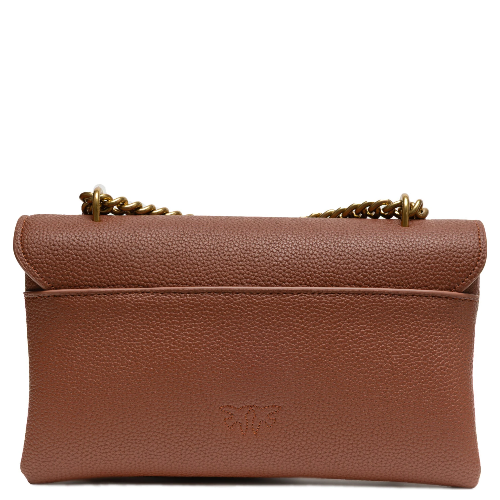 Brown Leather Love Boucle Riga Shoulder Bag