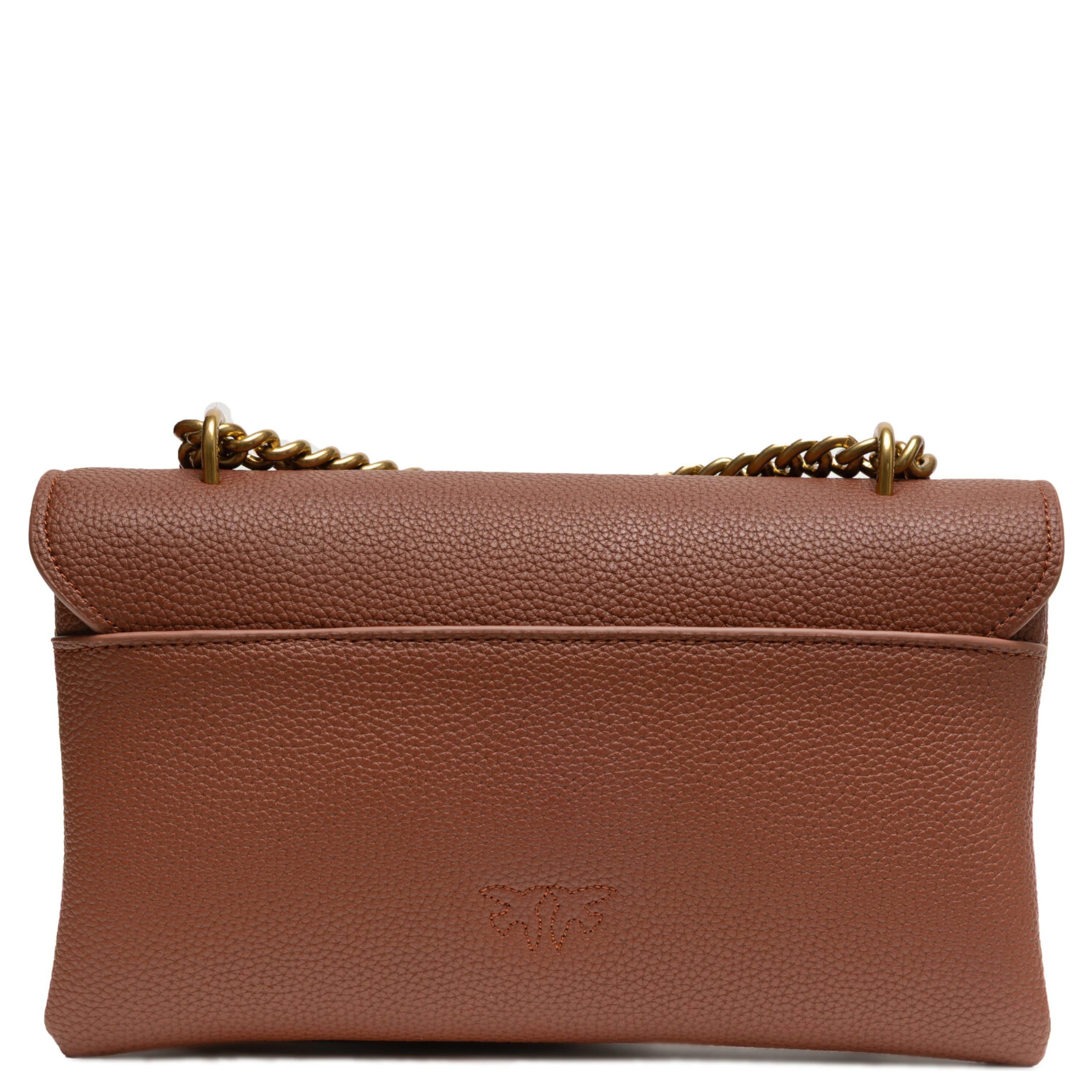 Brown Leather Love Boucle Riga Shoulder Bag