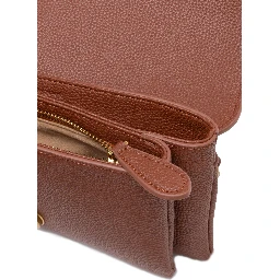 Brown Leather Love Boucle Riga Shoulder Bag