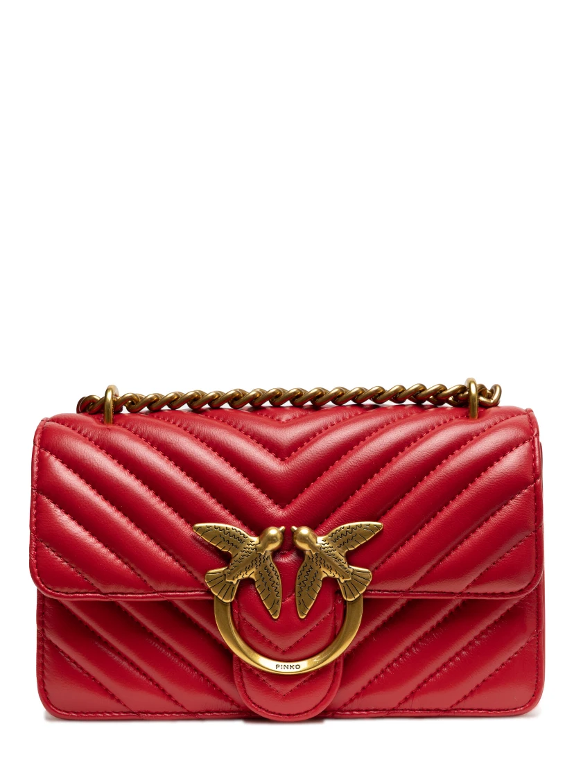 Red Leather Love One Mini Shoulder Bag