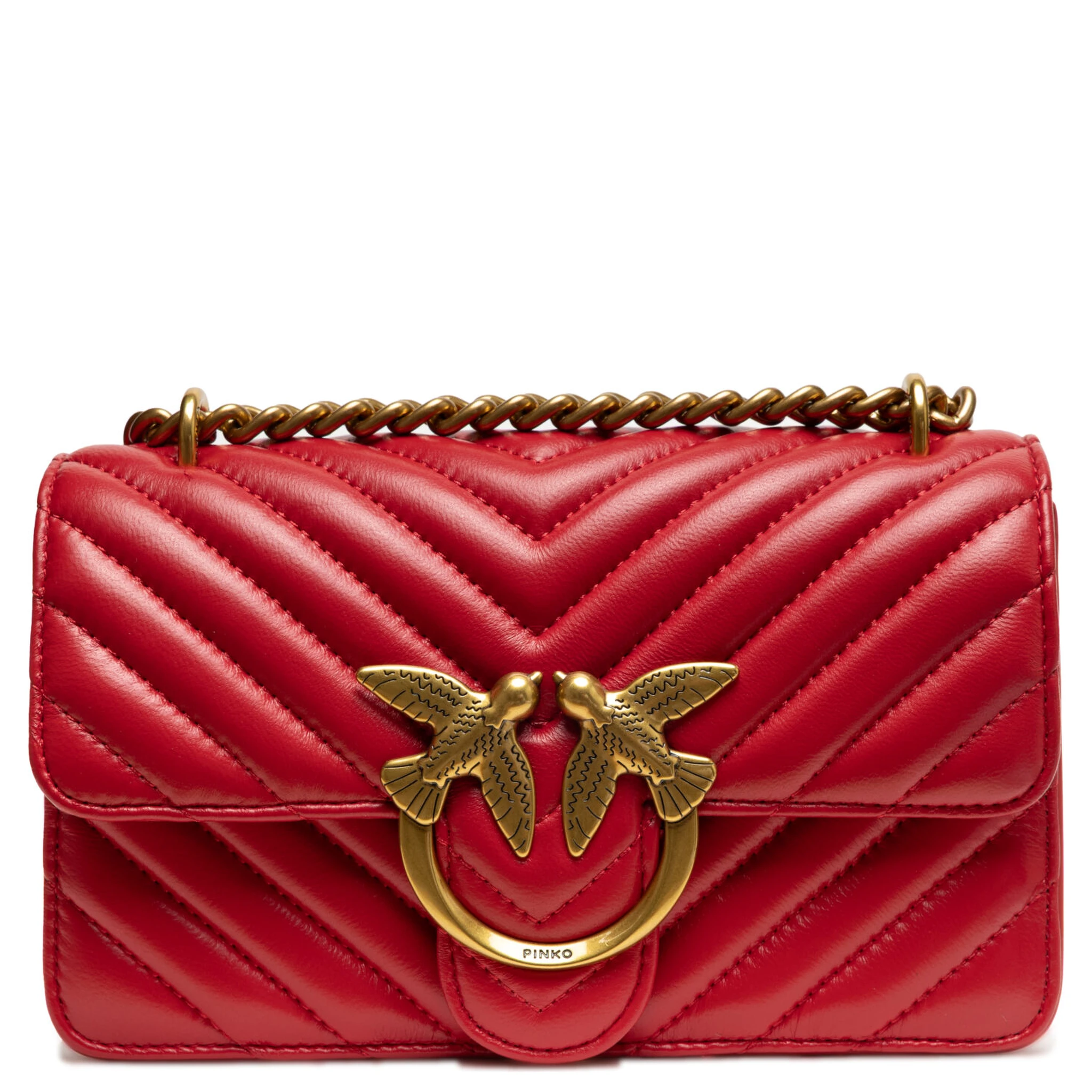 Red Leather Love One Mini Shoulder Bag