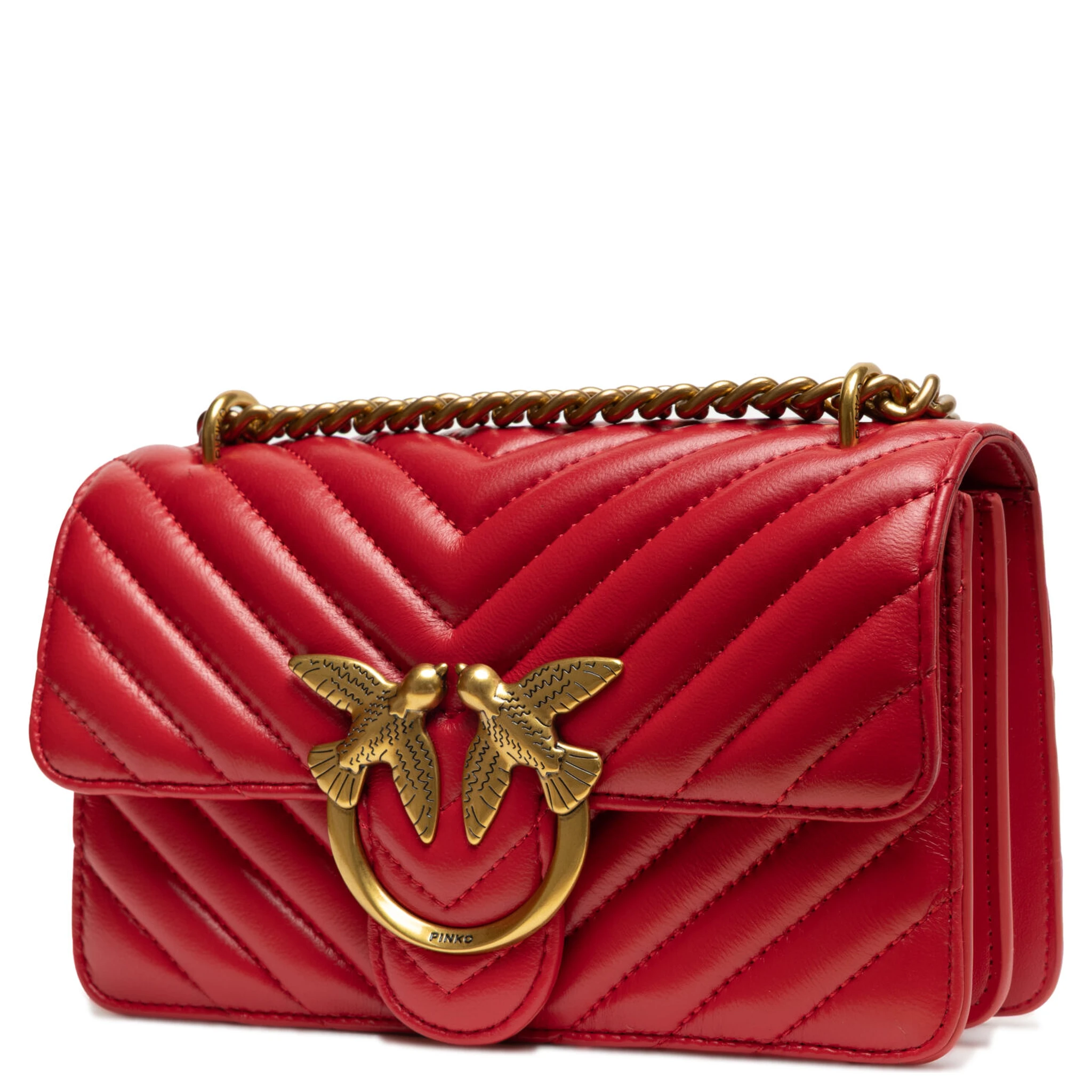 Red Leather Love One Mini Shoulder Bag