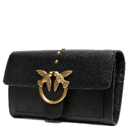 Black Leather Love Bell Classic Shoulder Bag