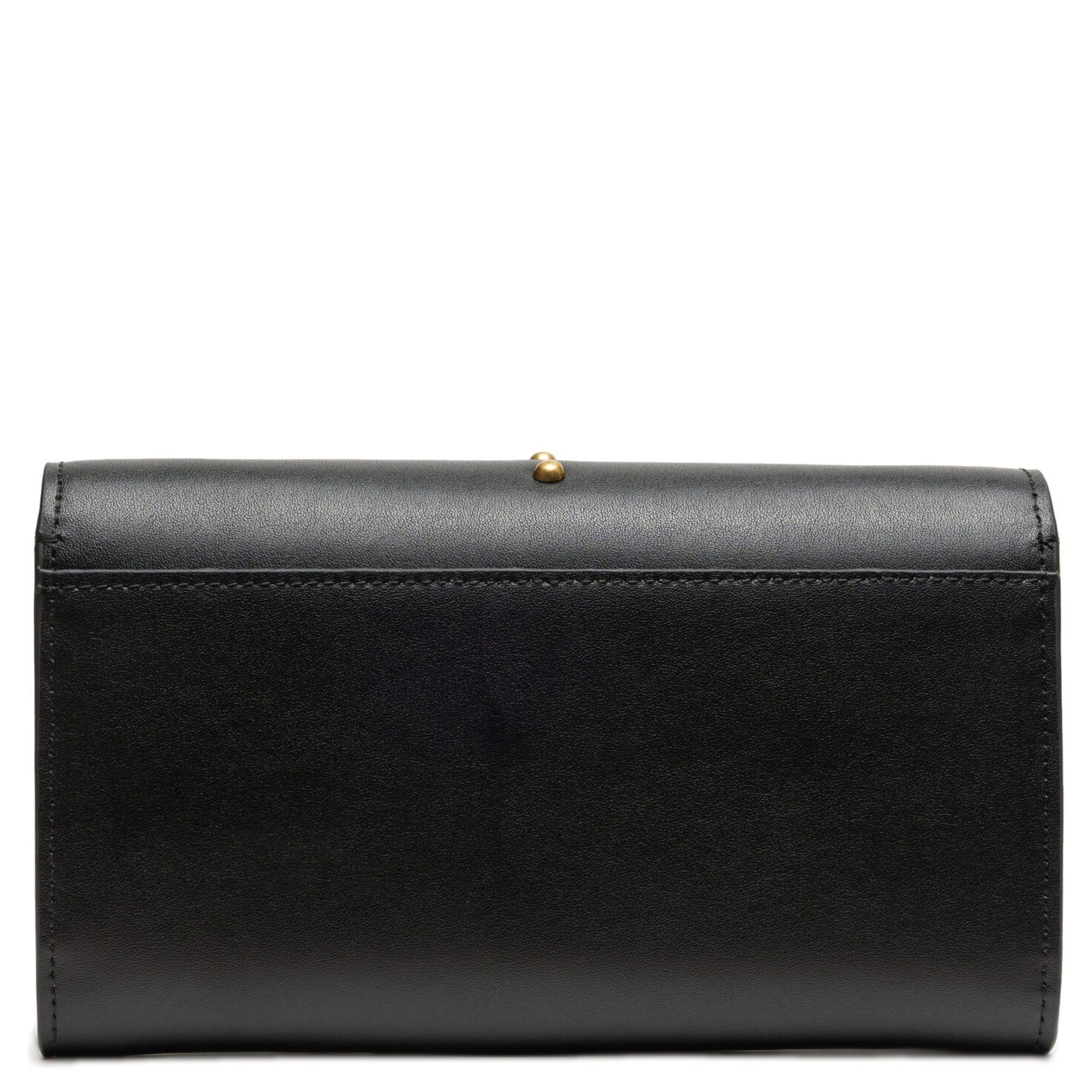 Black Leather Love Bell Classic Shoulder Bag