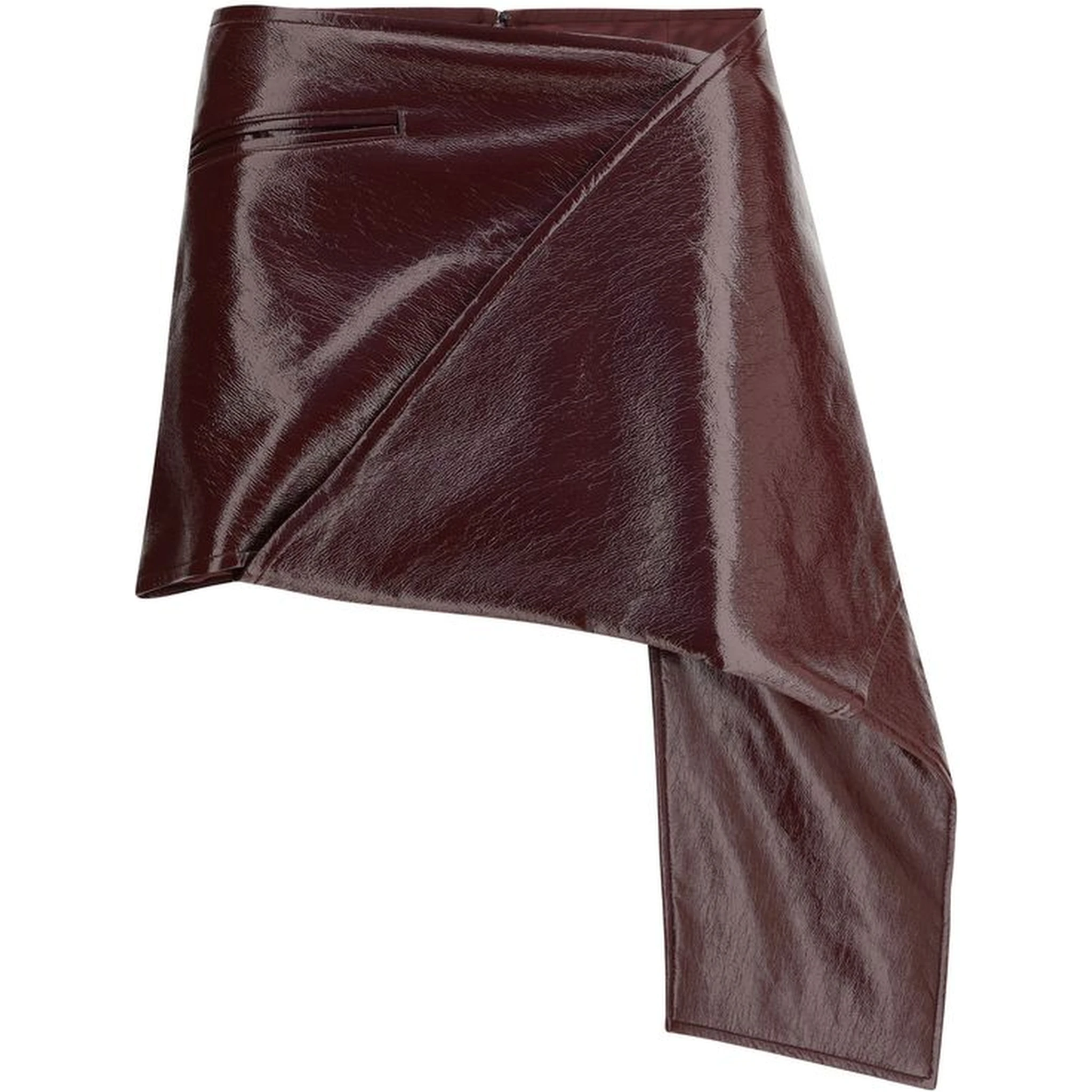 Bordeaux Cotton Mini Skirt