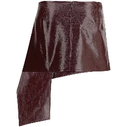 Bordeaux Cotton Mini Skirt