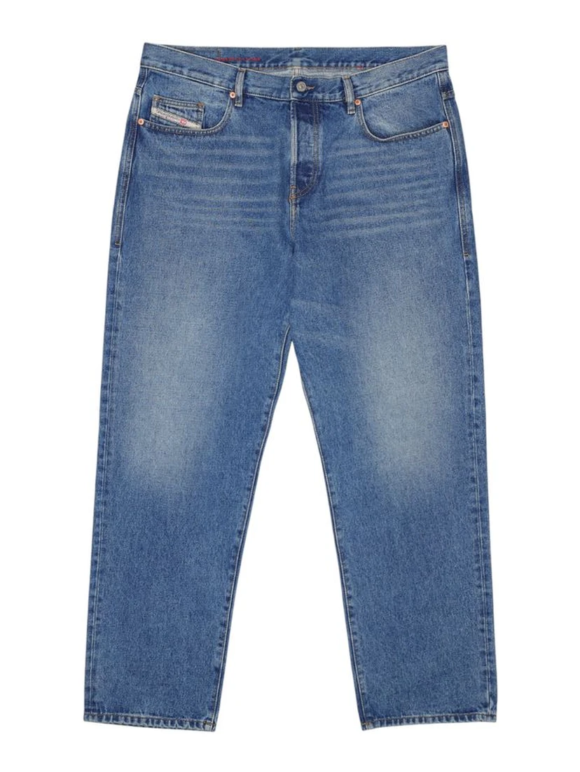 Blue Cotton Relaxed Fit Jeans