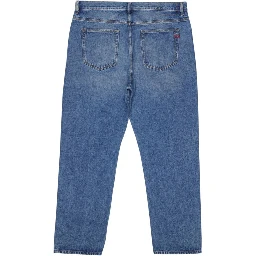 Blue Cotton Relaxed Fit Jeans