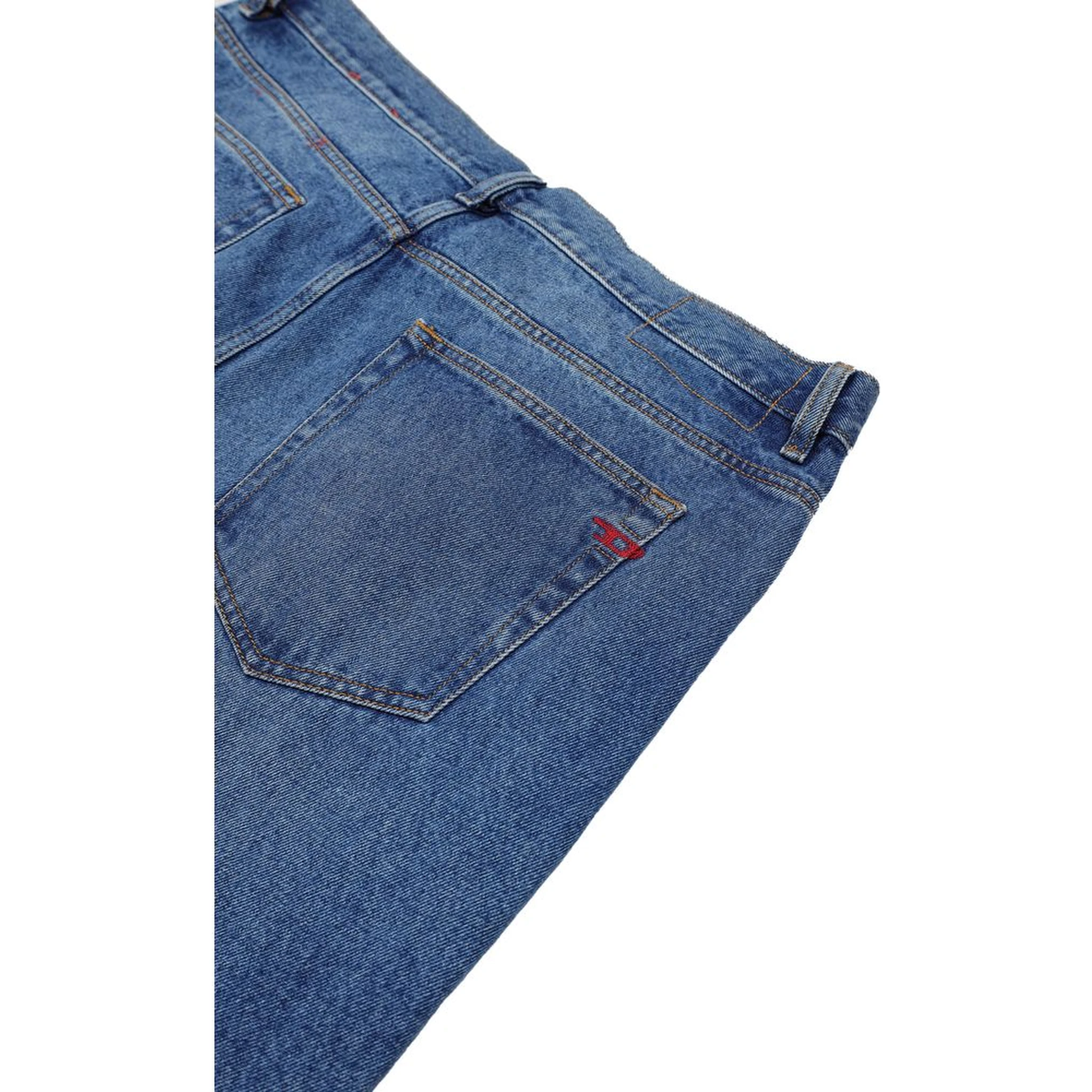 Blue Cotton Relaxed Fit Jeans