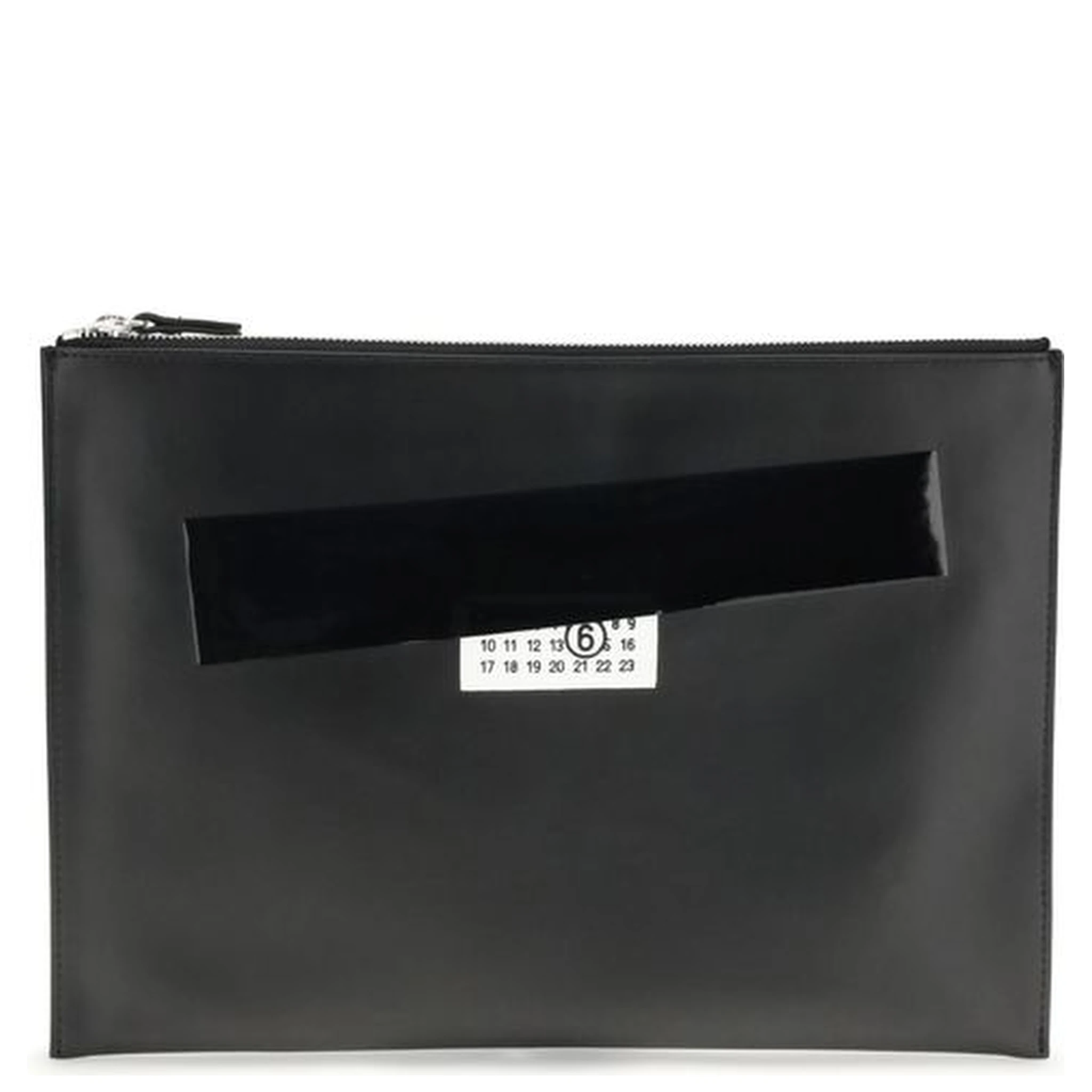 Black Calf Leather Bos Taurus Clutch Bag