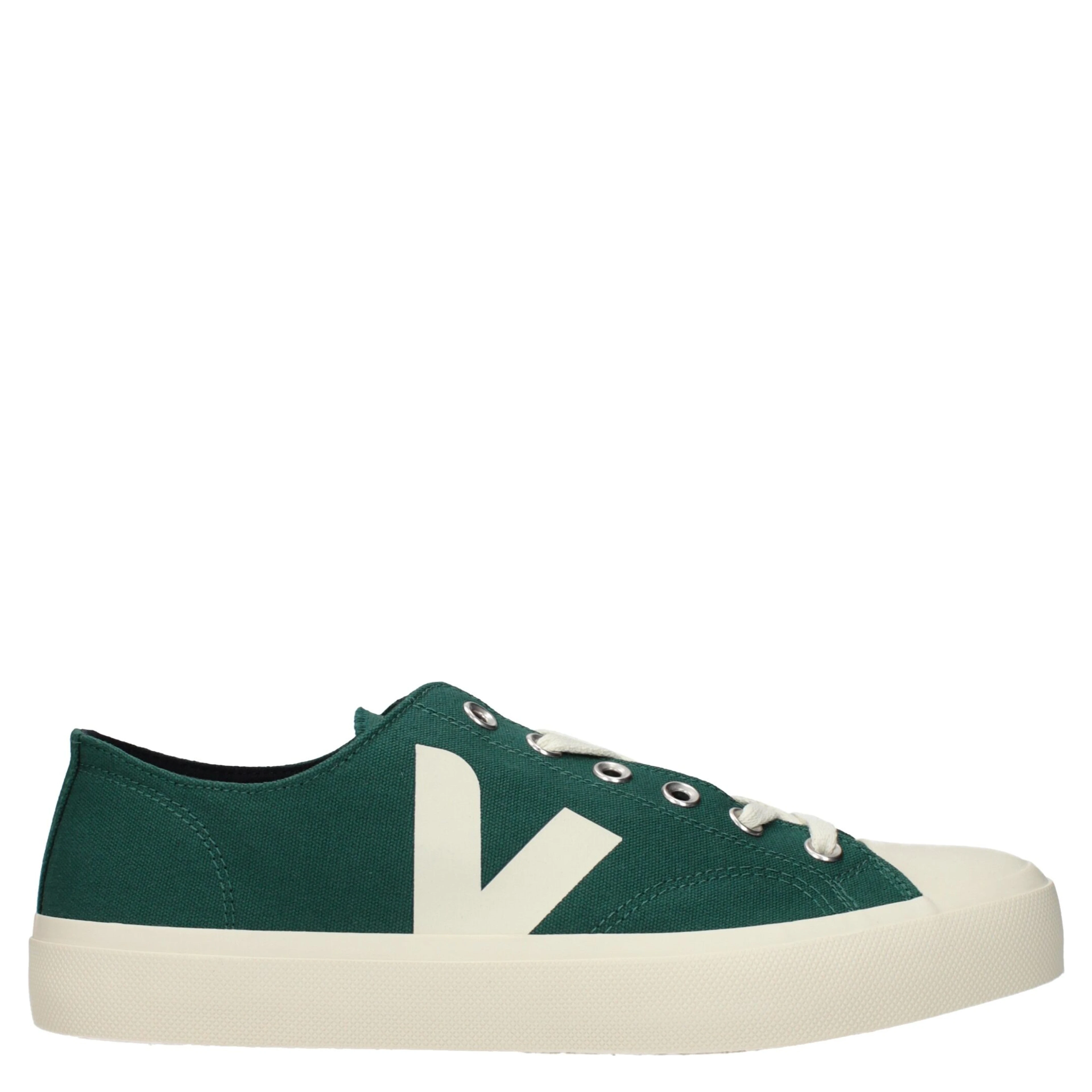 Green Fabric Low Top Sneakers