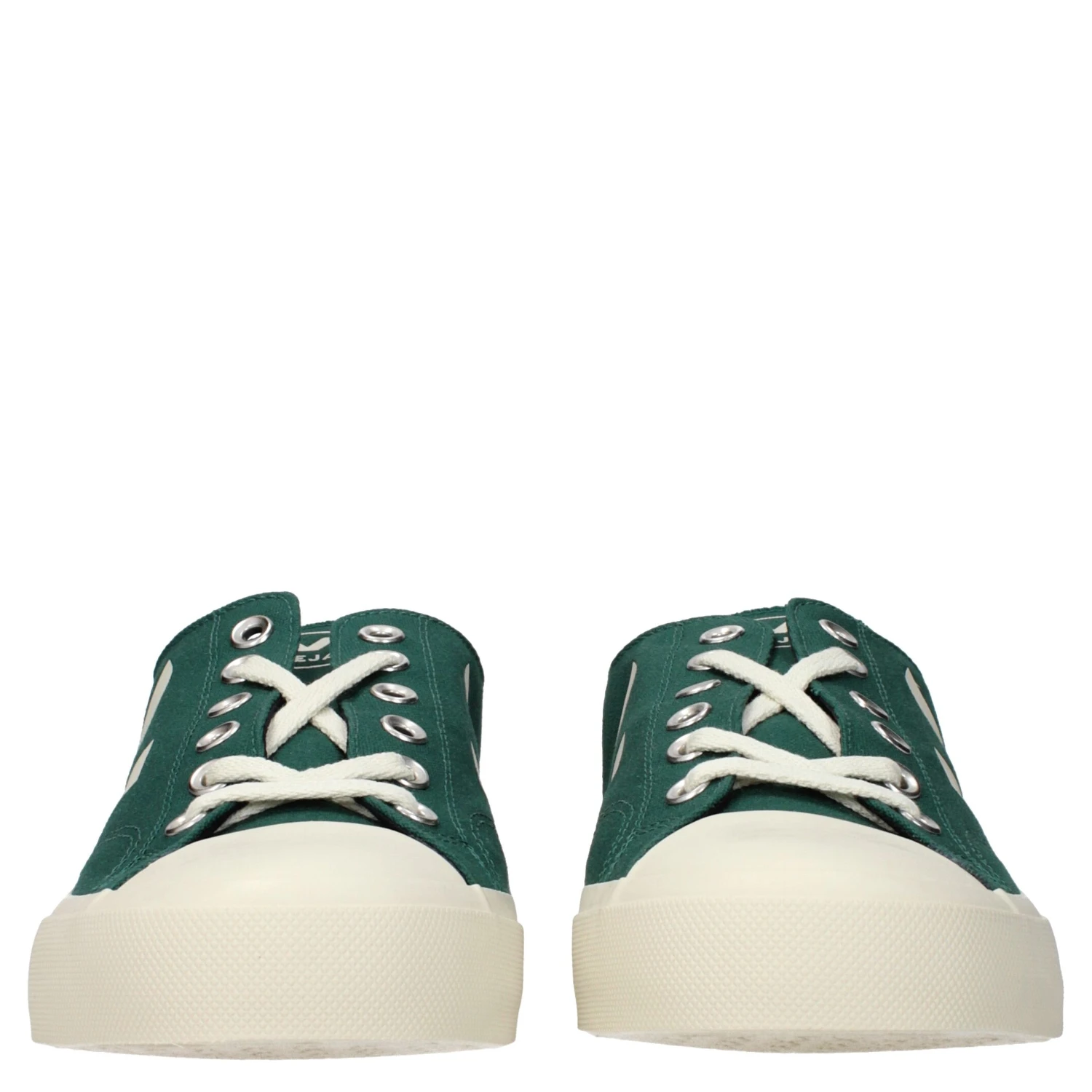 Green Fabric Low Top Sneakers