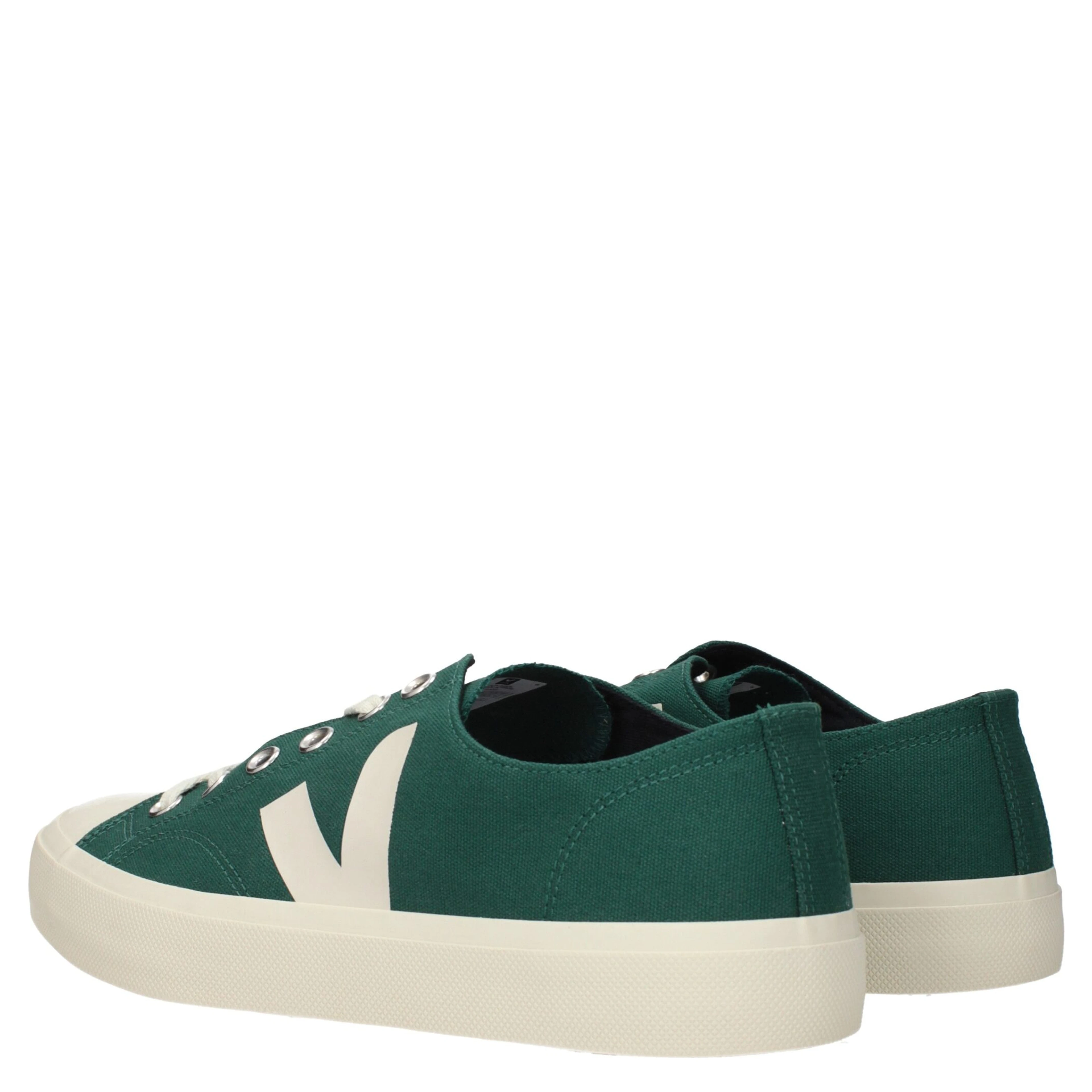 Green Fabric Low Top Sneakers