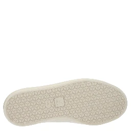 White Fabric Low Top Sneakers