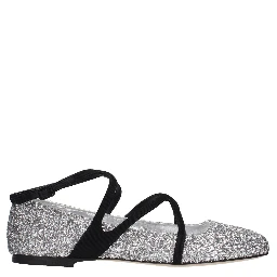 Gray Plastic Ballet Flats
