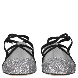 Gray Plastic Ballet Flats