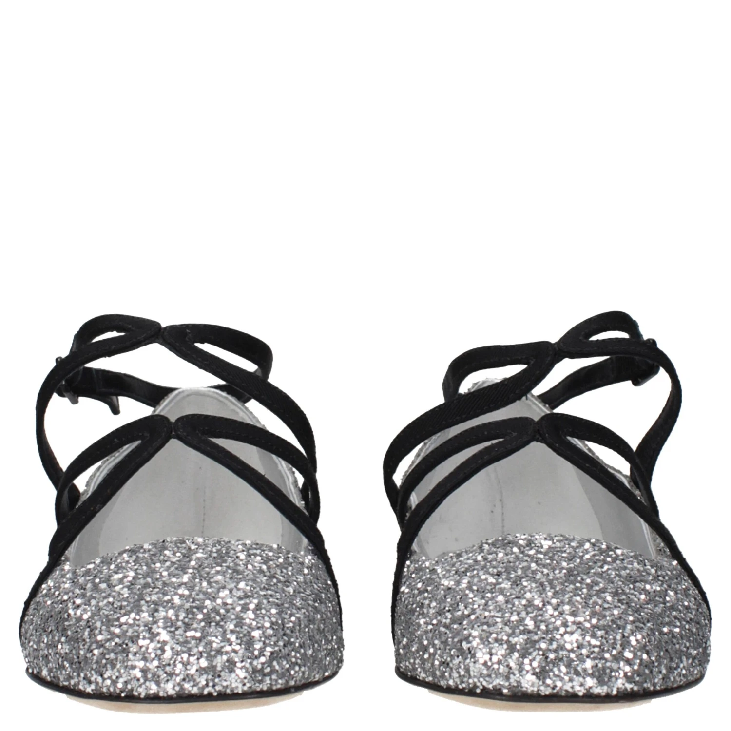 Gray Plastic Ballet Flats
